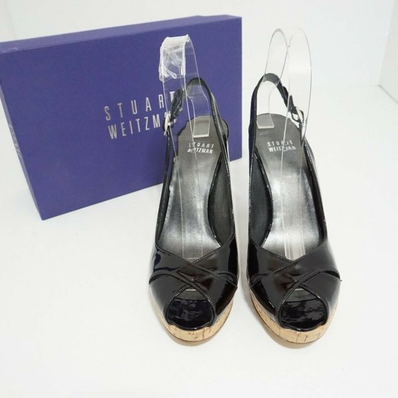Stuart Weitzman Exsling Slingback Heels Sandals 7 - Picture 7 of 8